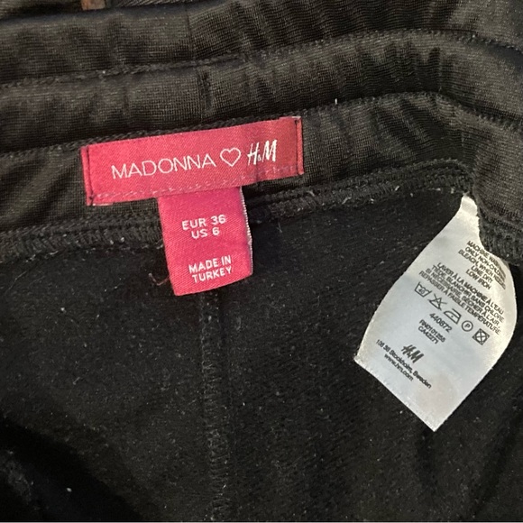 Black Straight Leg Track Pants Madonna H&M Early 2000’s - Picture 4 of 4
